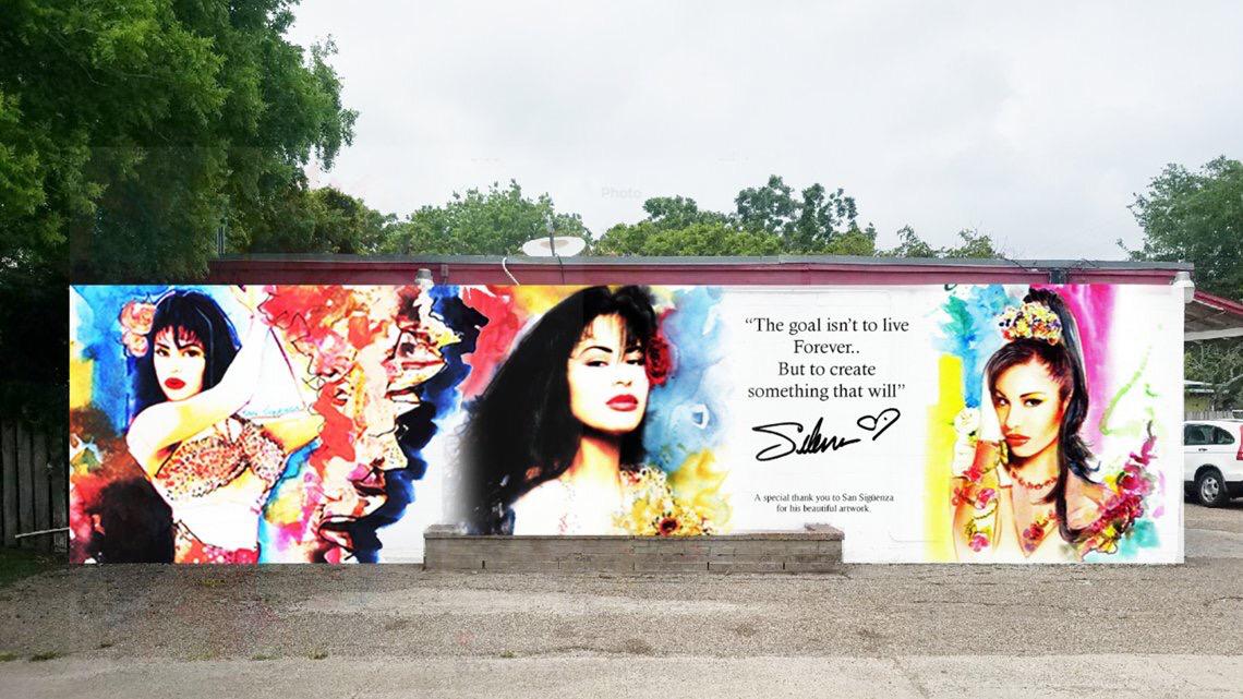 Presentan nuevo mural de Selena en el vecindario donde vivió